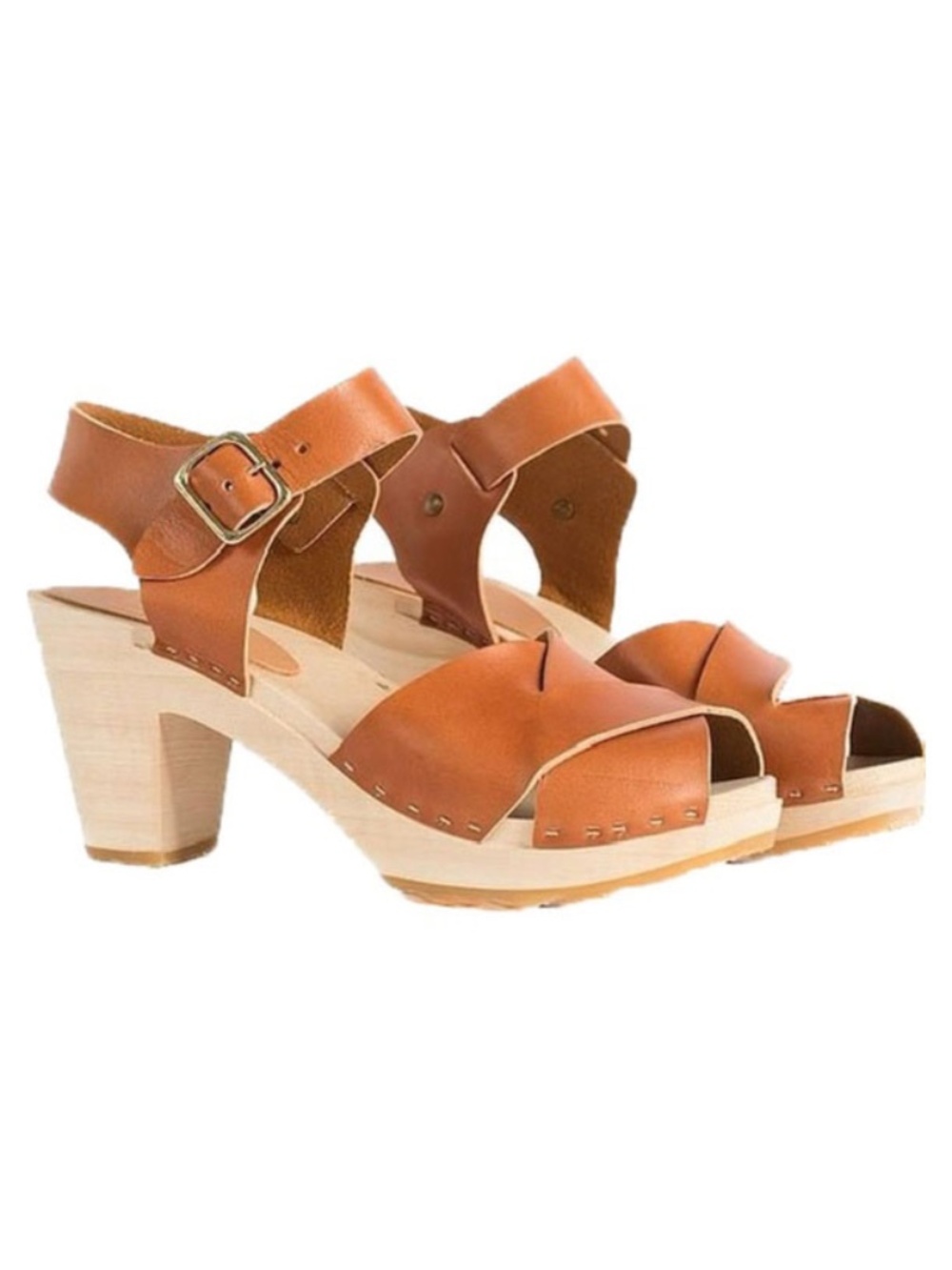 Bryr Emma Crossover Low Heel Clog in Whiskey 38W/39W